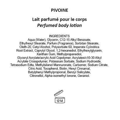 Pivoine, Fragonard, parfumované telové mlieko, 250 ml