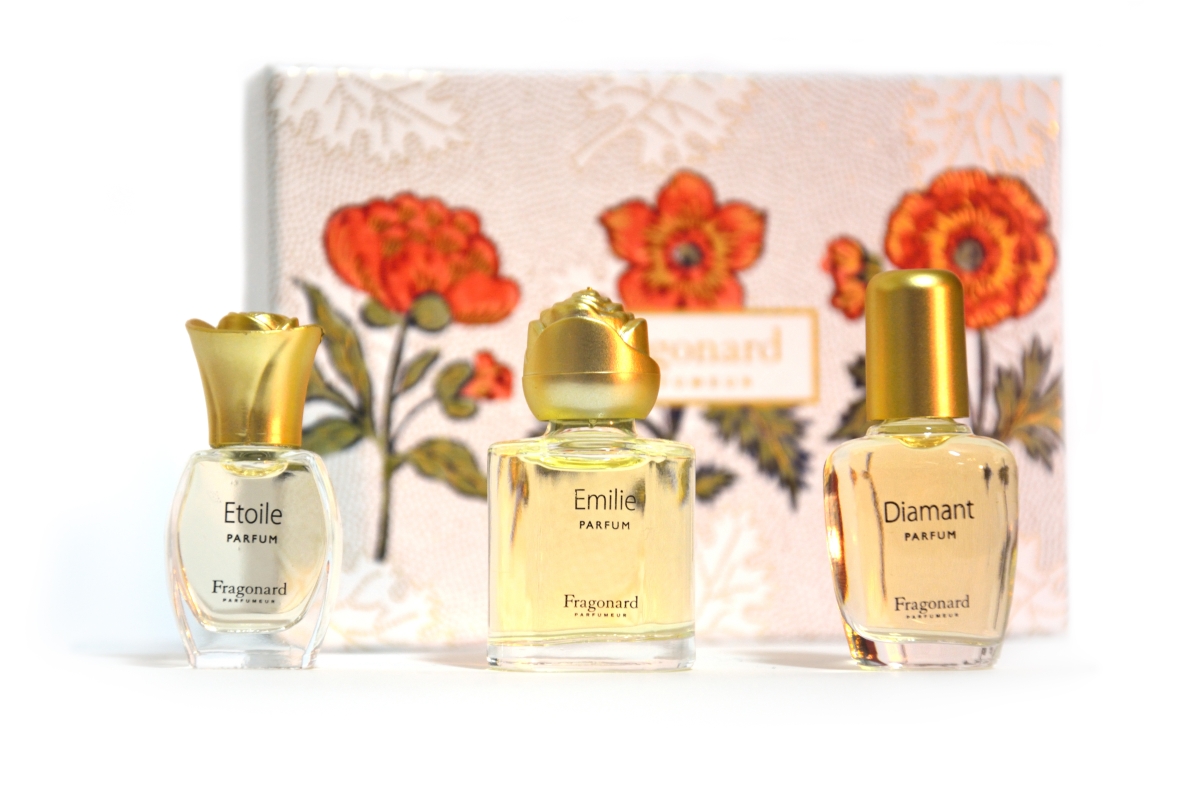 Kolekcia 3 miniatur pravých parfumov, Fragonard,  5 + 5 + 6 ml